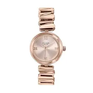 Sonata Poze 8 Quartz Analog with Pink Dial IP Rose Gold Alloy Strap Watch for Women - SP80172WM01W