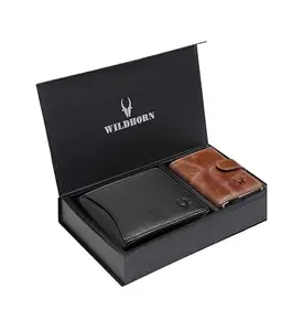 WildHorn® Gift Hamper for Men - Classic Men's Leather Wallet and Credit Card Holder