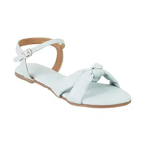 Mochi Women Light Blue Sandals UK/7 EU/40 (33-1487)