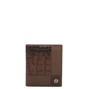 Da Milano RFID Protected Leather Wallet for Men with Card Slot - Brown