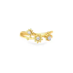 Mia by Tanishq Yellow Gold & Diamond Dewdrop Daisy Ring (553025FBCMAA092JA000019 1.99)