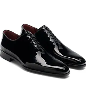 Generic International Export Hub 3 Inches Taller - Height Increasing Elevator Shoes - Black Patent Leather Dress Shoes (Numeric_9)