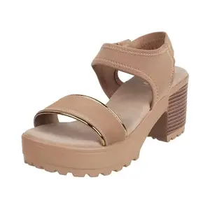 Metro Women Dark Beige Synthetic Sandals - EU/39 UK/6-33-326