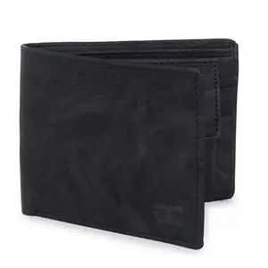 Dezire Crafts Men's Stylish Bi-Fold, Textured PU Leather, Latest Slim Wallets with Sim Card Slot Case (Black)