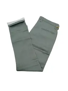 PSS Fashion's Men's Cotton Blend Regular Fit Casual Trouser | Regular Fit Grey Cotton Blend Trousers (in, Numeric, 34, Olive)
