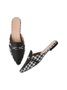 Selfiee Trending Stylish Buckle Bellies Soft & Comfortable Flat Mules Sandal for Women and Girls