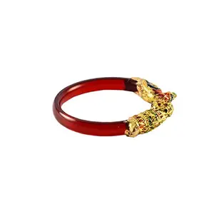 MAYA FASHION Red Gold Platted Acrylic-Brass Bangle Elegant Extra Large Size Bangle | Perfect Fit for Plus Size banglesTrendy and Comfortable Fit for woman and girls | (Sku-ban1014)
