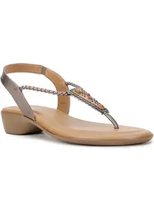Bata Womens Flamingo Sandal Flats, Grey, (6612256), UK 8