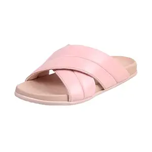 Mochi Women Pink Synthetic Comfort Slipon Flats UK/4 EU/37 (41-4186)