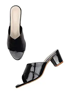 WalkTrendy Womens Synthetic Black Sandals With Heels - 3 Uk (Wtwhs9_Black_36)