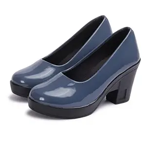 FURIOZZ Women's Closed-Toe Heels Bellies PN8-Dark Grey-41