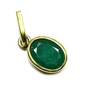 Parakash Gems Real Green Onyx Stone Onax Onex Original Energized Gemstone Panchdhatu Locket Pendent for Men and Women
