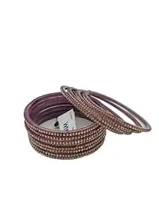 HOUSE OF BANGLEZ Stone Studded Bangles Set for Women Crystal Designer Designer Bangles Set of 12