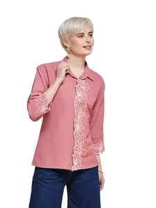 J TURRITOPSIS Women's Viscose Blend Button Stylish Shirt || Viscose Blend Shirt Top for Women