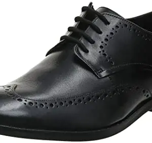 Clarks Mens 26148029 Black Black Leather Uniform Dress Shoe - 9 UK (261480297)