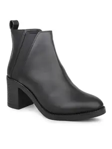 Inc.5 Women Black Block Heel Boots