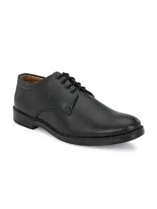 Azzaro Black Formal Shoes for Men with Lace Comfortable Synthetic Leather Durable Stylish Office Wear Elegant Business Shoes Ideal for Daily Use | Color - Black, Size - 8