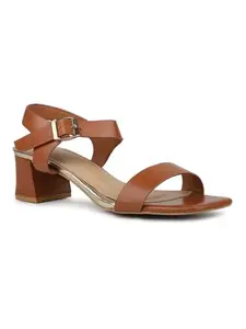 Inc.5 Womens Tan Casual Open toe Block Heel Sandals