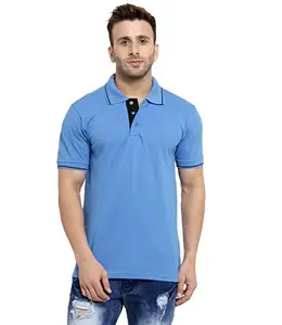 Scott International Men's Solid Regular fit Polo (FBA_sp29m_Indian Blue Medium)