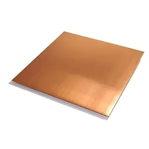 Vakooba VAKOOBA 99% Pure Copper Metal Sheet Plate 0.8mm X 100mm X 100mm (4inch x 4inch)