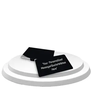 Savri Personalized Black Aluminum Wallet Insert (Credit Card Size) with Message Engraved of Your Choice. | Ideal Gift to Express Our Feelings for Loved Ones| Comes with a Card Holder.