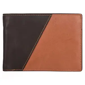 Leatherman Fashion LMN Genuine Leather Men Brown Tan Wallet 615021(4 cc Card Slots)