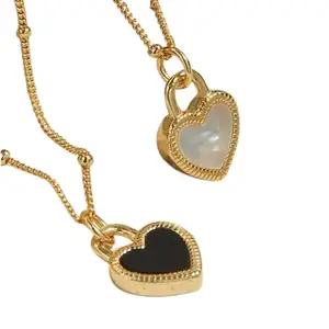 Black Heart Neckless for Women and Girls,water durable and hypo-allergenic, stainless steel, Birthday Gift for girls and women Anniversary Gift for Wife