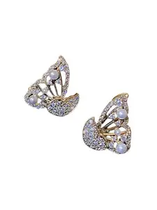 KRELIN Stylish Earrings Set for Women and Girls Korean Double Sided Butterfly Stud Earrings Women Jewelry