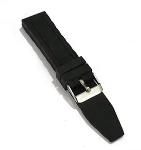 Ewatchaccessories 20mm Silicone Rubber Watch Band Strap Fits 65 Black Pin Buckle