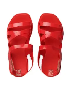 ZAXY Red Sandals for Women - 7 UK