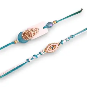 Ideaz unlimited Bhai and Traditional Moli Rakhi | Trendy and Sacred Threads for Rakshabandhan - Pack of 2 Rakhi with Roli Chawal