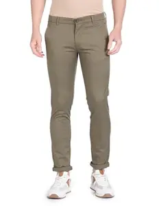 Arrow Men's Slim Pants (ASAGTR2470_Olive