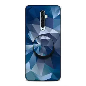 Screaming Ranngers Designer Printed Hard Matt Finish Mobile Case Back Cover with Mobile Holder for Oppo Reno 2Z / Reno 2F (Pattern/Mix Colour / 3D Blue)