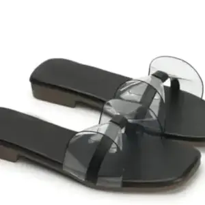 stylish & transparent women fancy slipper SP_U_ black transparent fukni 4