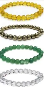 Healing Combo Health and Abundance Crystal Bracelet, Spiritual Wellness Jewellery