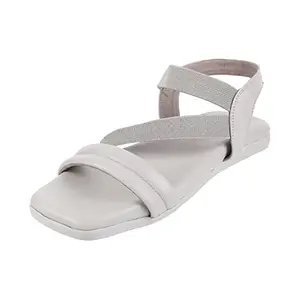 Walkway Women Grey Synthetic Sandals, EU/38 UK/5 (33-3198)