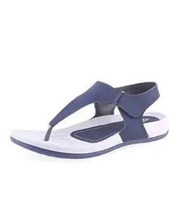 Welcome Women's Lightblue Leather Flip-Flops-5 UK (0)