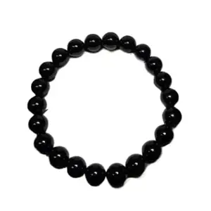 ManakGems Black Agate Stone Kala Hakik Stone Original Bracelet AAA++ Real Black Agate Bracelet For Women & Men Kala Haqiq Stone Bracelet Black Stone Bracelet