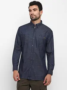 Royal Enfield Light Indigo Cotton Shirt for Men Size (M) 40 CM (RLASHL000062)