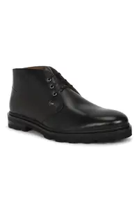 Louis Philippe Men Black Lace Up Shoes
