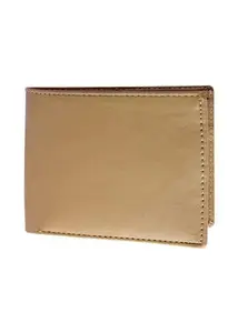 Taws & Timber Men's Bi Fold Artificial Leather Wallet for Men (Cream)