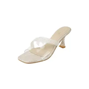 Metro Women's Beige Slip On Sandal With Kitten Heel UK/3 EU/36(40-339)