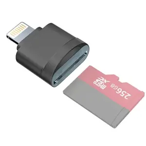 Verilux® Micro SD Card Reader for iPhone iPad, Micro SD/TF Card Reader Memory Card Reader for iPhone Plug and Play Card Reader for iPhone 13/12/Pro/11/X/XR/Max