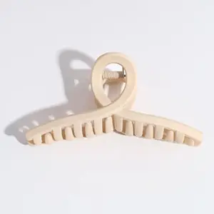 GIGGLES BOO TINY TREND, BIG SMILES... Giggles Boo|Pack of 1 Meat Shark Shape Claw Clip for Womens Fashion Hair Styling Accessories for Girls | Large Hair Clips for Women Thick and Curly Hairs Ponytail Holder -Nonslip | White