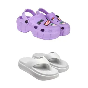 ZENWEAR Extra Soft Classic Casual wear with Ultra Soft Flexibility Technology flip-Flop Combo for Women's/Girl's(2012+6108)(5) Multicolor