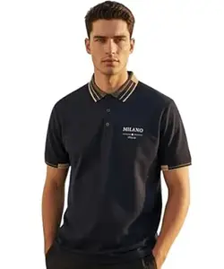 Glowic Men's Quick Dry Polyester Polo T-Shirt | Durable Regular Fit Collared Half Sleeve Tee | Wrinkle-Resistant Sports & Office Wear Polo for Men