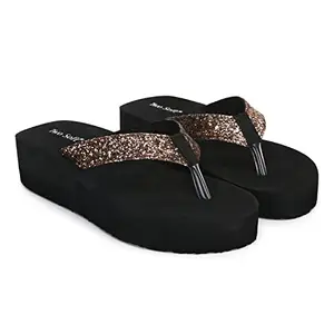 Women Slipper Stylish Comfortable Lightweight Soft Flaxsible Casual Flip Flop/Girls fancy chappal_009-GLDN_8