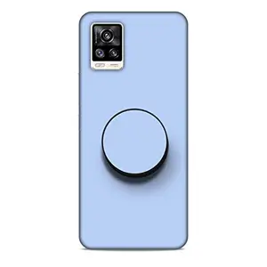 Screaming Ranngers Designer Printed Hard Plastic Matt Finish Mobile Case Back Cover with Mobile Holder for Vivo V20 (Blue/Pattern)