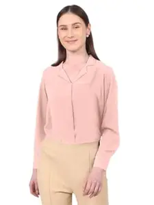 MRSWEARS Women's Regular Fit Cotton Blend Long Sleeves Opaque Shirt Style Top