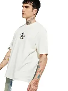 Max URB_N Men Kung Fu Panda Print Oversized T-Shirt
